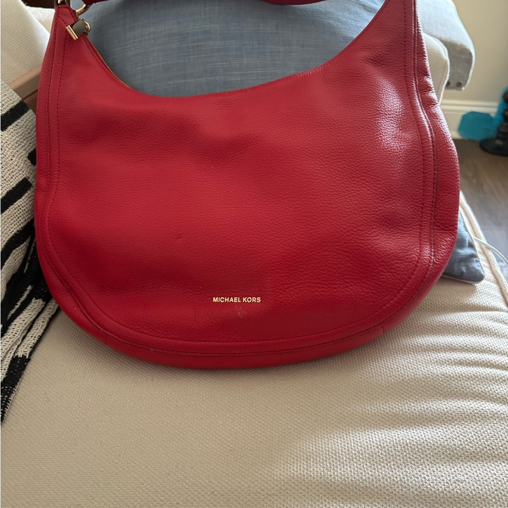 Michael Kors Vibrant Red Hobo Bag never used